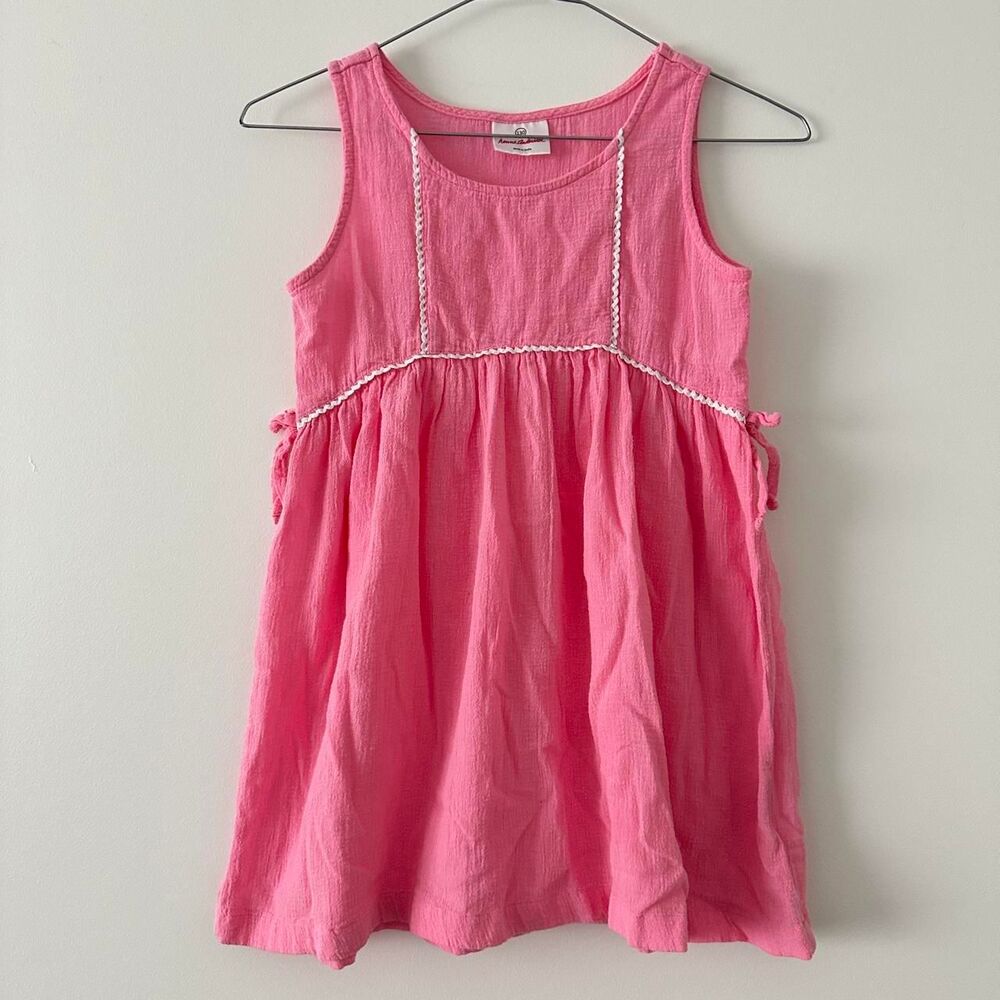 Hanna Andersson pink cotton gauze swim coverup tunic dress